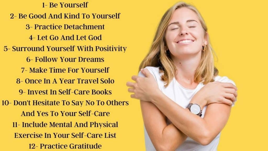 12 steps to self care poster