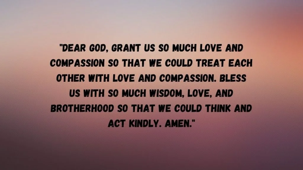 Prayer for Kindness and Compassion 