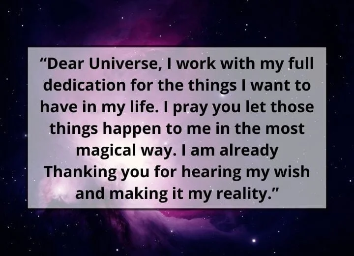 Prayers to The Universe Images