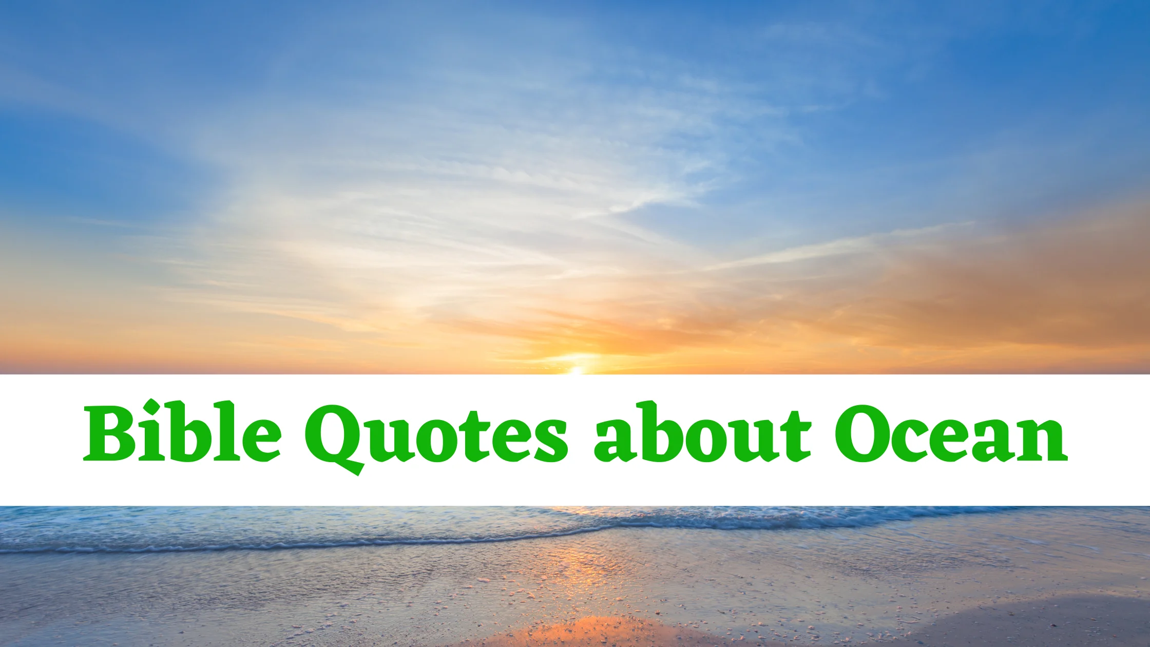 Bible Quotes about Ocean Images