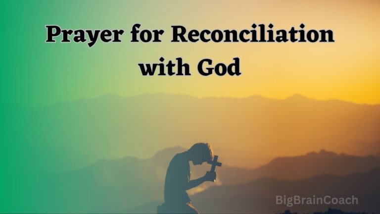 Prayer for Reconciliation with God