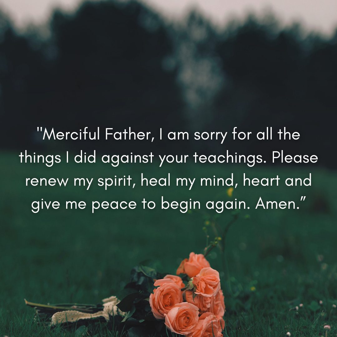 Catholic Prayers for Self-Forgiveness Images